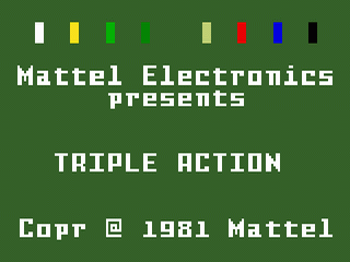 Triple Action title screen for Intellivision